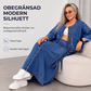 Slimmad maxiklänning i denim