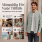 Avslappnad långärmad skjorta med ståndkrage för män