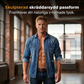 Långärmad jeansskjorta för män, ledig knäppt cardigan