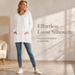 Women's Casual Long Sleeve T-Shirt with Round Neck Pocket
