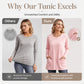 Women's Casual Long Sleeve T-Shirt with Round Neck Pocket