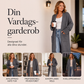 Lång stickad kofta med öppen fram för kvinnor
