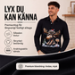 Långärmad kragad tröja med älgtryck för män