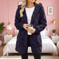 🌸Damernas Fluffiga Kofta med Huva – Mjuk Stickad Cardigan för Höst & Vinter