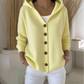 💎 60% RABATT! 💎 Knappbar stickad cardigan med huva för kvinnor – Avslappnad passform, mjuk polyester & 10 snygga färger 🧥🌈