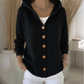 💎 60% RABATT! 💎 Knappbar stickad cardigan med huva för kvinnor – Avslappnad passform, mjuk polyester & 10 snygga färger 🧥🌈