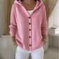 💎 60% RABATT! 💎 Knappbar stickad cardigan med huva för kvinnor – Avslappnad passform, mjuk polyester & 10 snygga färger 🧥🌈