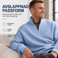 Herrkopplad sweatshirt med halv dragkedja och våffelstruktur, lös passform