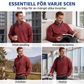 Herrkopplad sweatshirt med halv dragkedja och våffelstruktur, lös passform