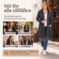 Damkappa med huva och dragkedja, medellängd