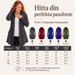 Damkappa med huva och dragkedja, medellängd