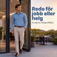 Lediga jeansskjorta med långa ärmar för män