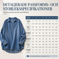 Damls lediga jeansblus med V-ringning, ärm med vingar och asymmetrisk fåll