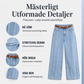 Damens stretchiga jeans med vida ben och rå kant