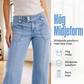 Smalärmade jeans med vida ben som smickrar figuren
