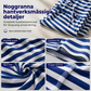 Tvådelad set med randiga långärmade loungewear för kvinnor