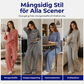 Tvådelad set med randiga långärmade loungewear för kvinnor