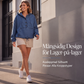 Kvinnors ledig huvtröja i denim med knappar