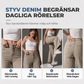 Damjeans med passform som är ledig och lös, vida ben