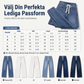 Damjeans med passform som är ledig och lös, vida ben