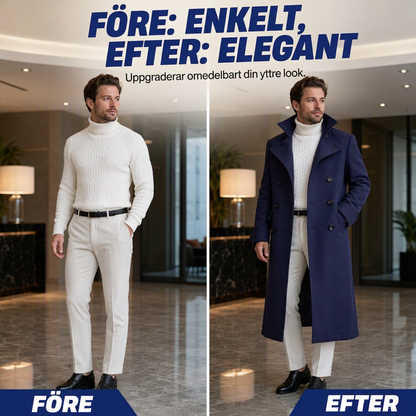 Elegant och raffinerad varm överrock för män