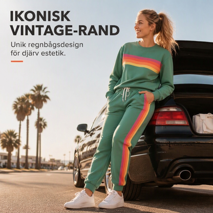Set med ledig sweatshirt och sweatpants för kvinnor, 2 delar