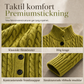 Dam lång kabelstickad mockneck-cardigan, långkofta i tröjskoftsdesign
