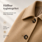 Damens elegant enkelknäppt smal kappa