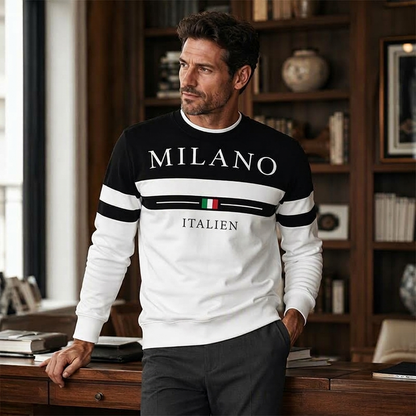 Tröja med Milano Italia-tryck för män