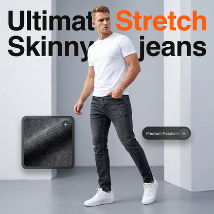 Trasiga stretchiga skinny jeans för män