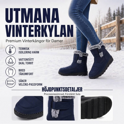 Vintervarma halkfria snöstövlar för kvinnor
