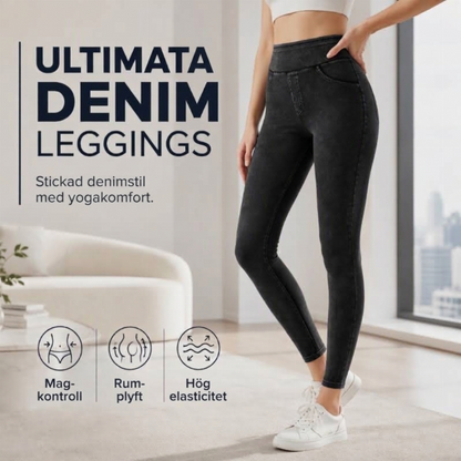 Damjeans med hög midja och smal passform