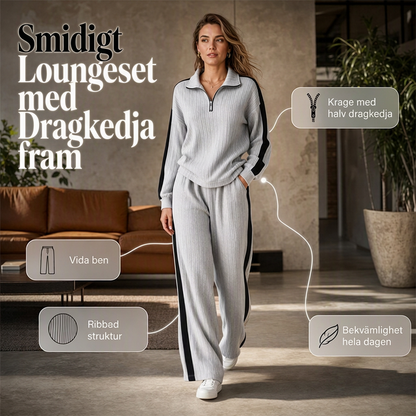 Damens lediga sweatshirt och vidbyxor