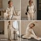 Damens lediga sweatshirt och vidbyxor