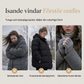 Kvinnors medellång huvdad kappa med fleecefoder