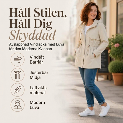 Kvinnors lediga och varma mellanhuvudjacka