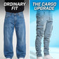 👖 50% rabatt💪Cargobyxor i denim för män