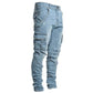 Slim Fit Denim Cargo Pants