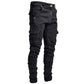 Slim Fit Denim Cargo Pants