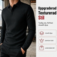 Herrs tröja med textur, långärmad och lätt