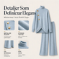 🛍️ Specialerbjudande ✨ Elegant set med damtröja med hög hals och byxor med vida ben – bekväm passform och elegant look