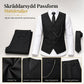 Herrar Slim Fit 3-delad formell kostymset