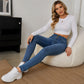 Damernas högmidjade skinny jeans med varmt foder