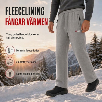 Unisex fodrade varma fleecebyxor