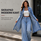 Chick lång jeansjacka för kvinnor