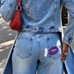 Chick lång jeansjacka för kvinnor