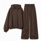✨ Bekväm favorit 🤎 2-delat loungewear-set för damer med huva och vida byxor – mjukt, avslappnat och stilfullt
