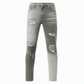 Smalpassade trasiga jeans för män