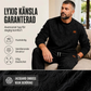 Set för män: Jacquard-bokstäver sweatshirt och byxor med dragsko