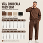 Set för män: Jacquard-bokstäver sweatshirt och byxor med dragsko
